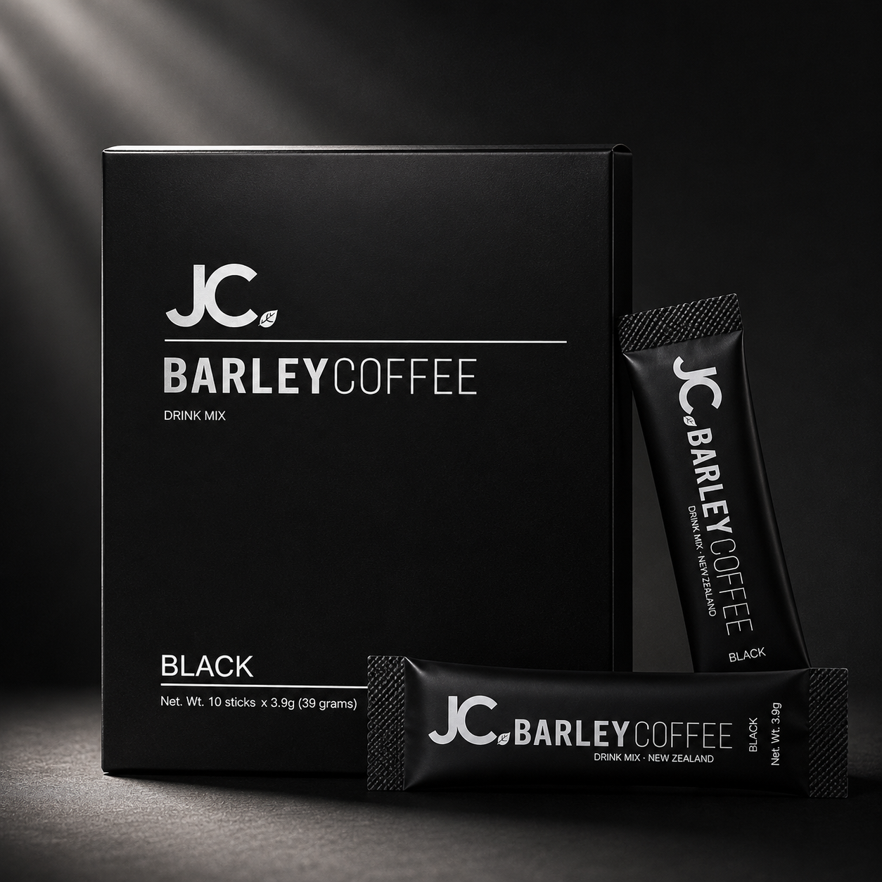JC Barley Black Coffee product packaging