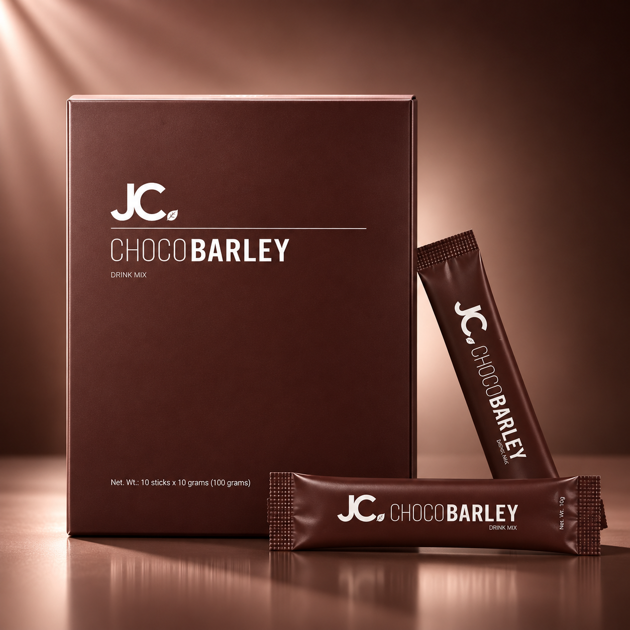 JC Organic Barley Choco product packaging