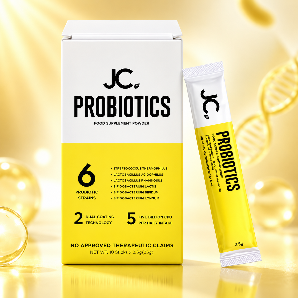 JC Probiotics product packaging