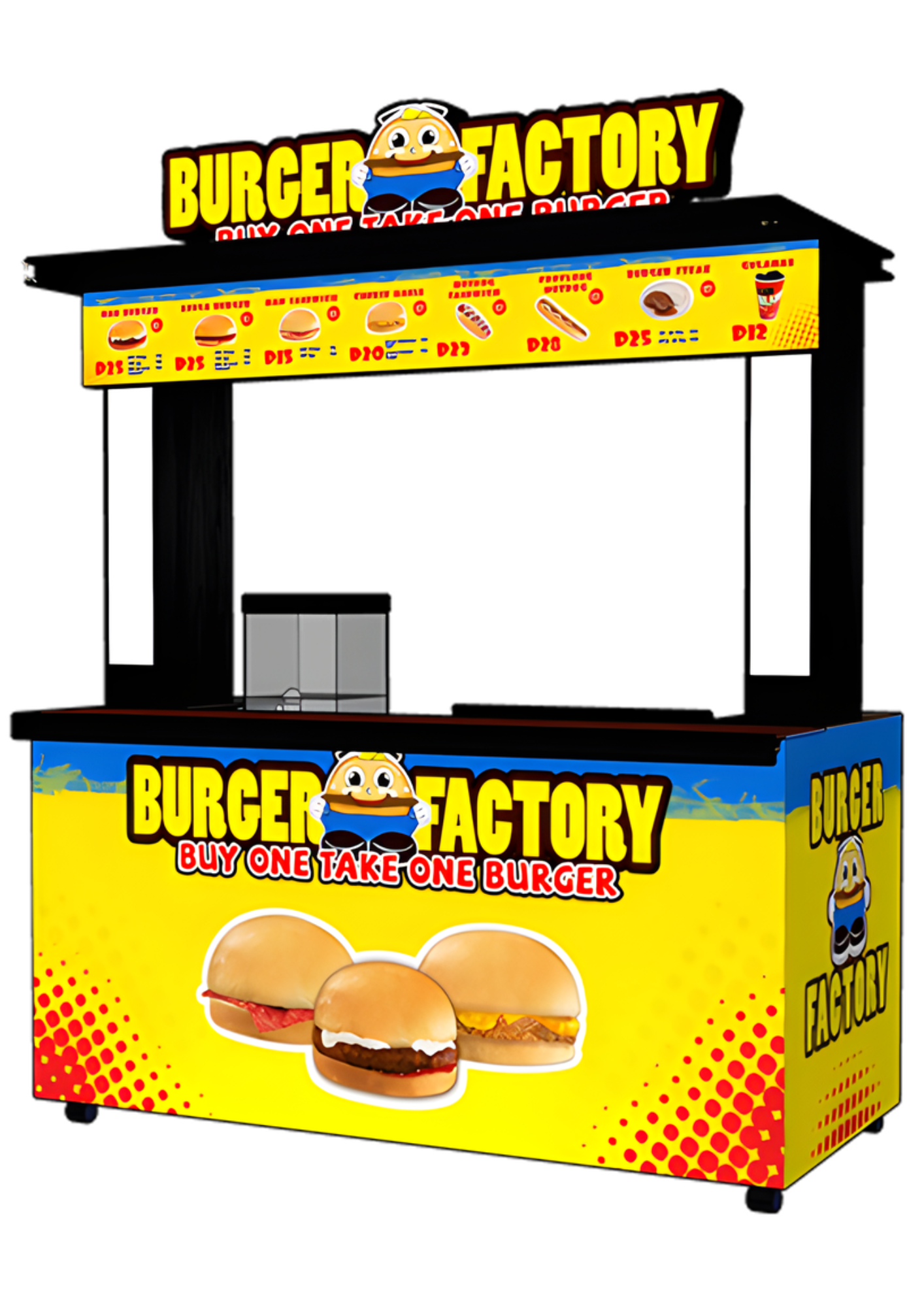 Original Burger Factory food cart package artwork
