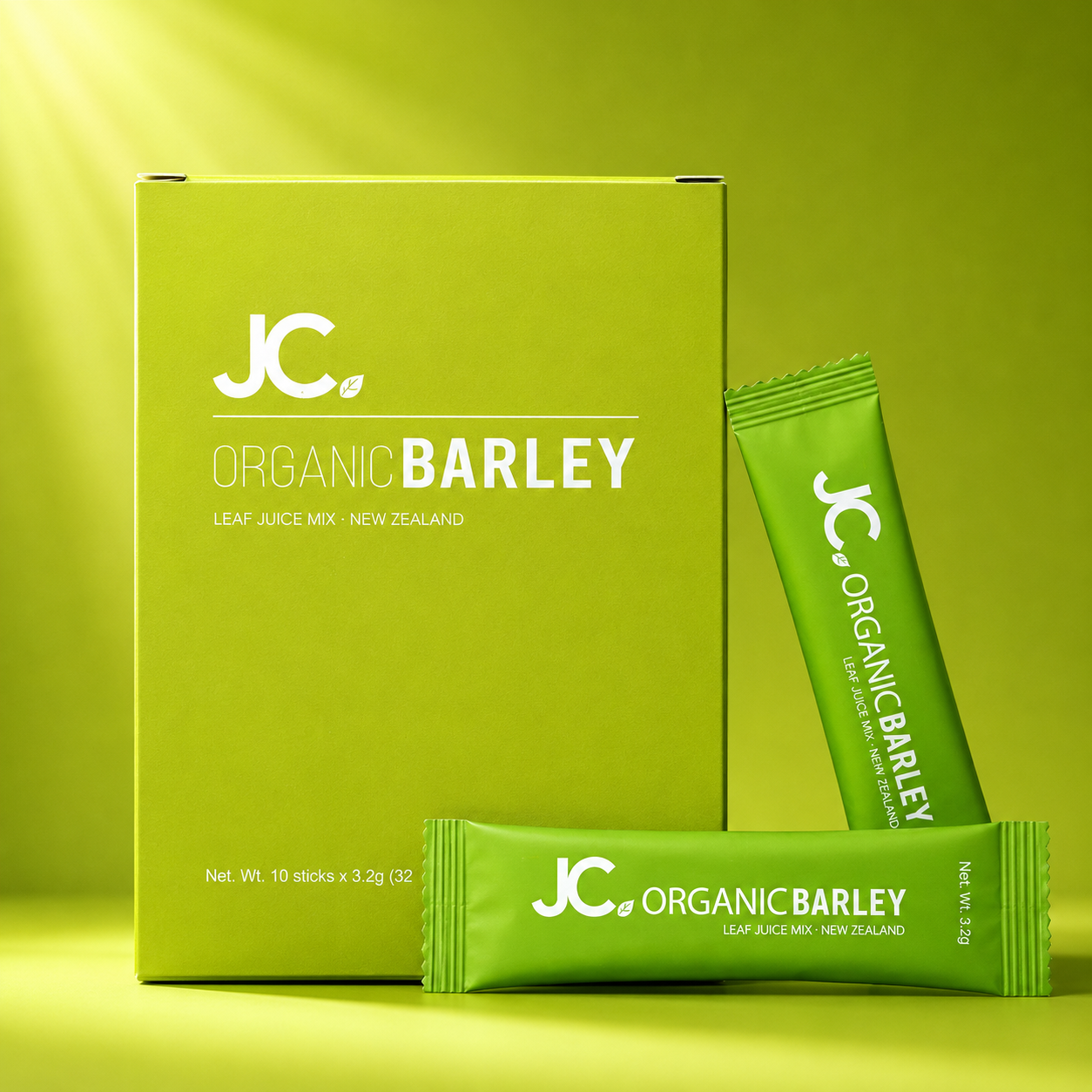 JC Organic Barley Juice product packaging
